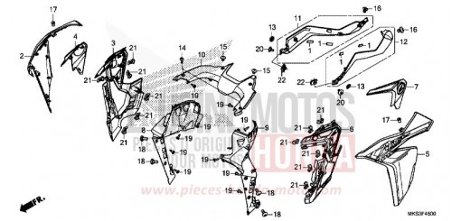 MITTLERER WINDLAUF (CRF1100A/AL/D/DL) CRF1100DL de 2020